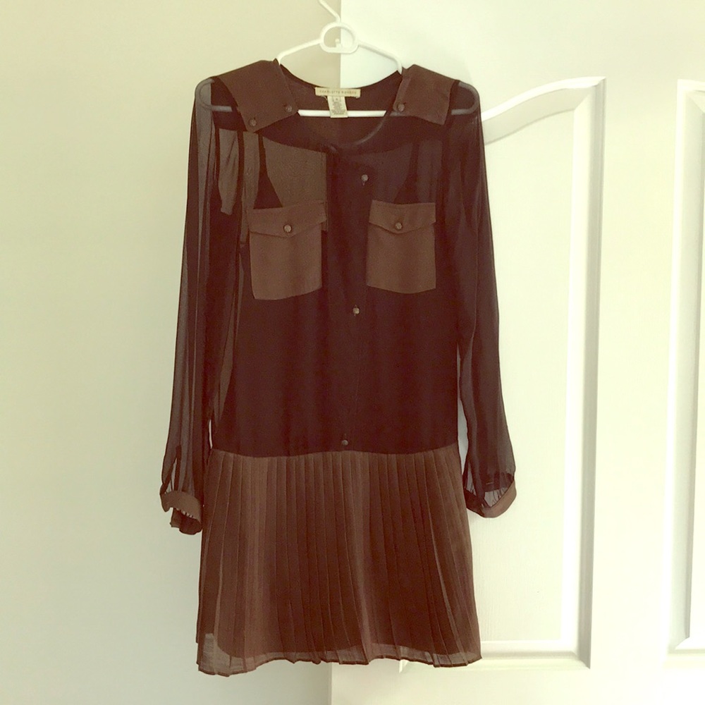 charlotte ronson lined sheer dress